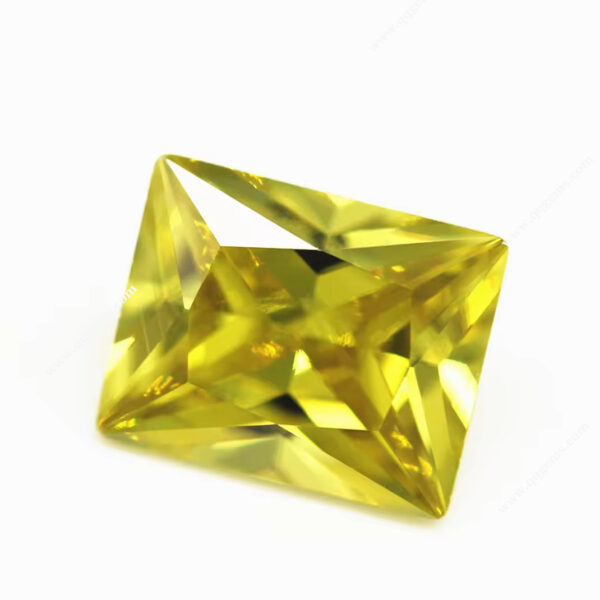 Olive Cubic Zirconia Loose Gemstones Synthetic Princess Cut baguette Shape CZ Stones - Image 5