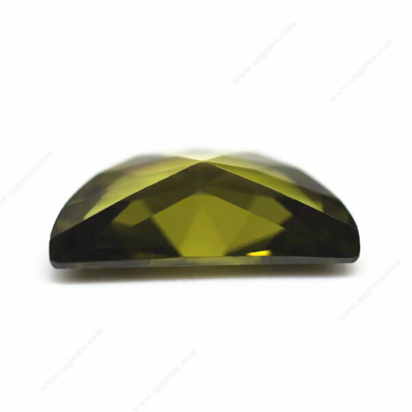 Peridot/dark Peridot Brilliant Cut Half Moon Shape Cubic Zirconia Loose Gemstones Half Moon Cut CZ Gemstones - Image 4