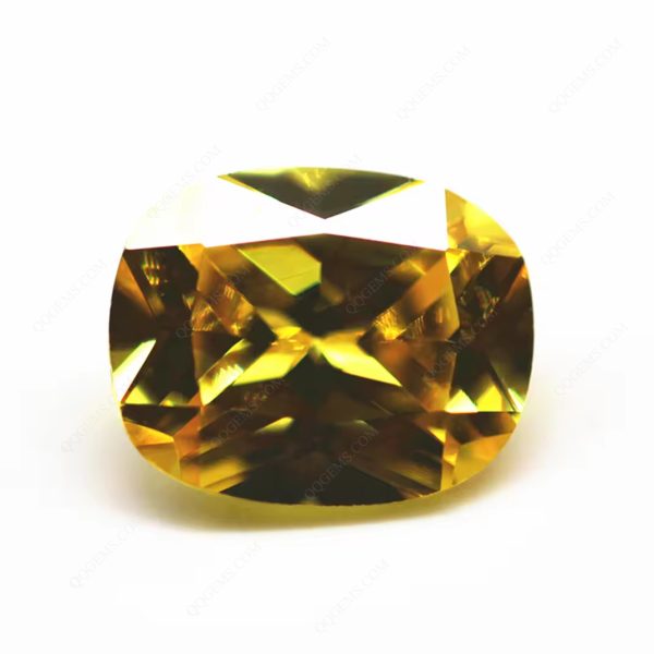 Yellow Color Long Cushion Cut Cubic Zirconia Loose Gemstones Synthetic Princess Cut stones - Image 4