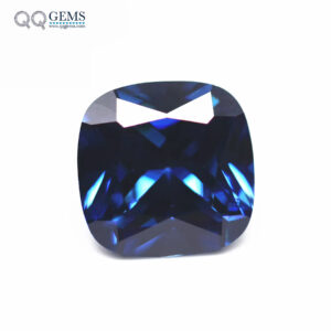Cushion Cutting Sapphire Blue Cubic Zirconia Loose Gemstone Synthetic Cushion Shape CZ Zircon Stones