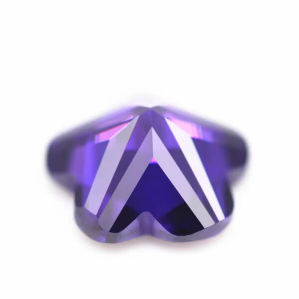 Violet/dark Violet Flower Cutting Cubic Zirconia Loose Gemstones Synthetic Flower Shape CZ Stones - Image 5