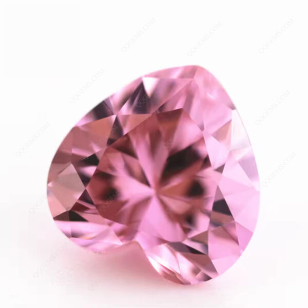 Pink Color Heart Cut Cubic Zirconia Loose Gemstones Synthetic Diamond Cut Heart Shape CZ Stone - Image 5