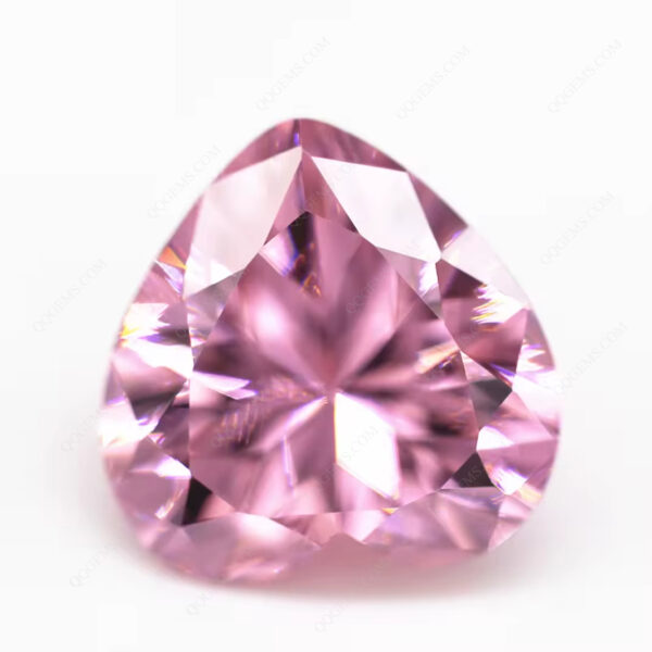 Pink Color Heart Cut Cubic Zirconia Loose Gemstones Synthetic Diamond Cut Heart Shape CZ Stone - Image 6