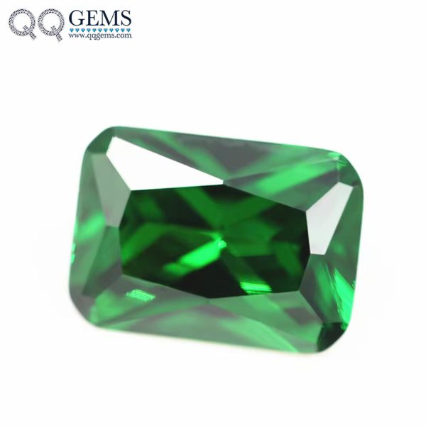 L-green/emerald Green Cubic Zirconia Gems Synthetic Princess Cut Octagon Shape CZ Stones