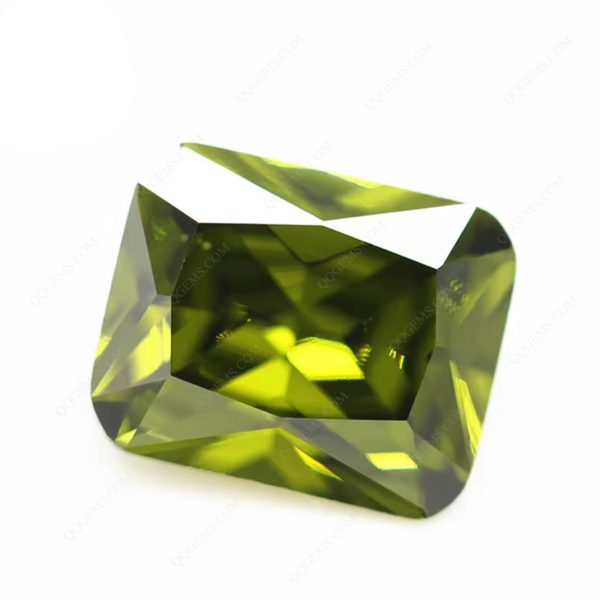 Peridot/dark Peridot Octagon Cut Cubic Zirconia Loose Gemstones Synthetic Octagon Shape CZ Stones - Image 2