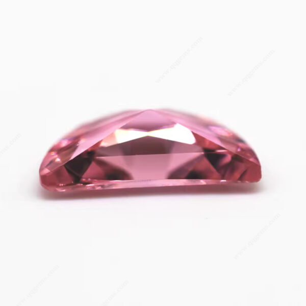 Pink Color Half Moon Shape Cubic Zirconia Loose Gemstones Half Moon Diamond Cut Zircon CZ Stones - Image 2