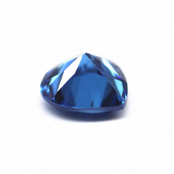 Sapphire Blue Cubic Zirconia Loose Gemstones Synthetic Heart Cut CZ Stones - Image 3