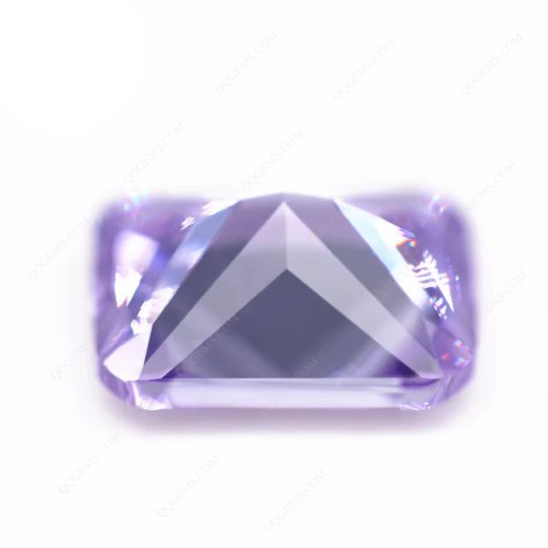 Lavender Cubic Zirconia Gemstones Synthetic Octagon Machine Cut CZ Stones - Image 2