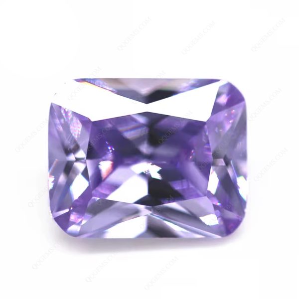 Lavender Cubic Zirconia Gemstones Synthetic Octagon Machine Cut CZ Stones - Image 3