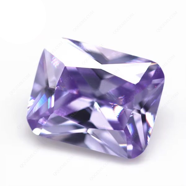 Lavender Cubic Zirconia Gemstones Synthetic Octagon Machine Cut CZ Stones - Image 4