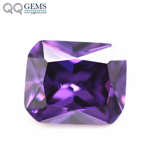 Amethy/dark Amethyst Cubic Zirconia Gemstones Synthetic Princess Cut Octagon Shape CZ Stones