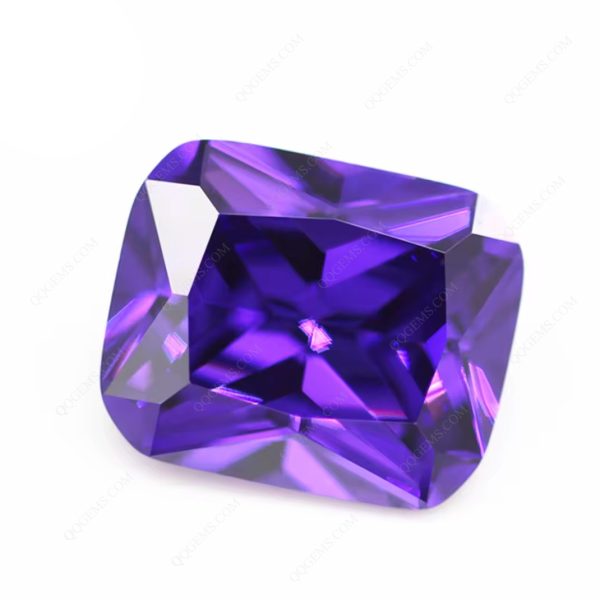 Violet/dark Violet Octagon Machine Cut Cubic Zirconia Gems Synthetic Machine Cut Octagon Shape CZ Stones - Image 2