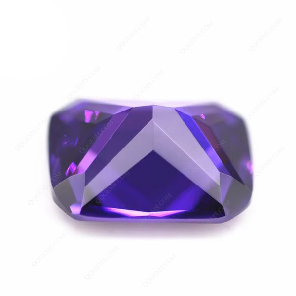 Violet/dark Violet Octagon Machine Cut Cubic Zirconia Gems Synthetic Machine Cut Octagon Shape CZ Stones - Image 5