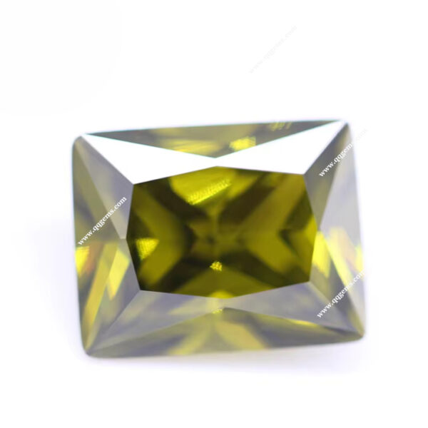 Peridot/D-peridot baguette Cut Cubic Zirconia Gemstones Synthetic Machine Cut baguette Shape CZ Stones - Image 5