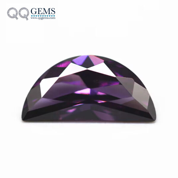 Half Moon Shape Cubic Zirconia Loose Gemstones Half Moon Cut CZ Stones