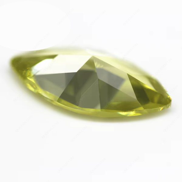 Olive Color Marquise Cut Cubic Zirconia Gemstones Synthetic Faceted Cut Marquise Shape CZ Stones - Image 2