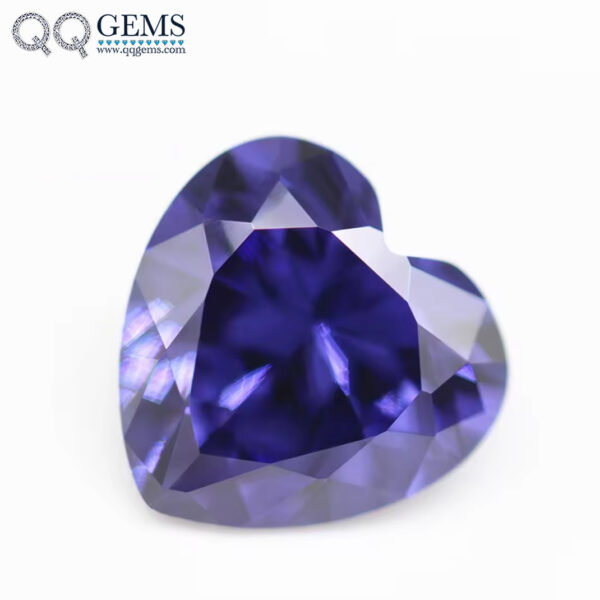 L-tanzanite/tanzanite Cubic Zirconia Gemstones Synthetic Heart Shape Zirconia CZ Stones