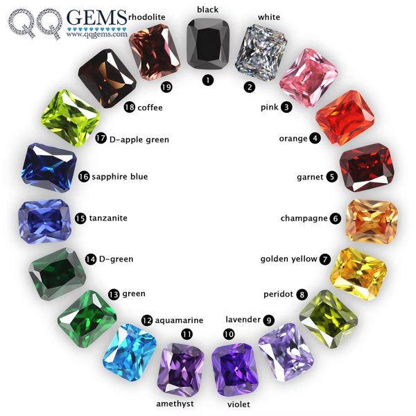 L-rhodolite/rhodolite Cubic Zirconia Loose Gemstone Synthetic Octagon Shape CZ Stones - Image 7