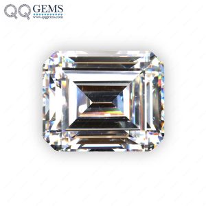 Octagon Shape Step Cut White Color Cubic Zirconia Loose Gemstones Synthetic Emerald Cut CZ Stones