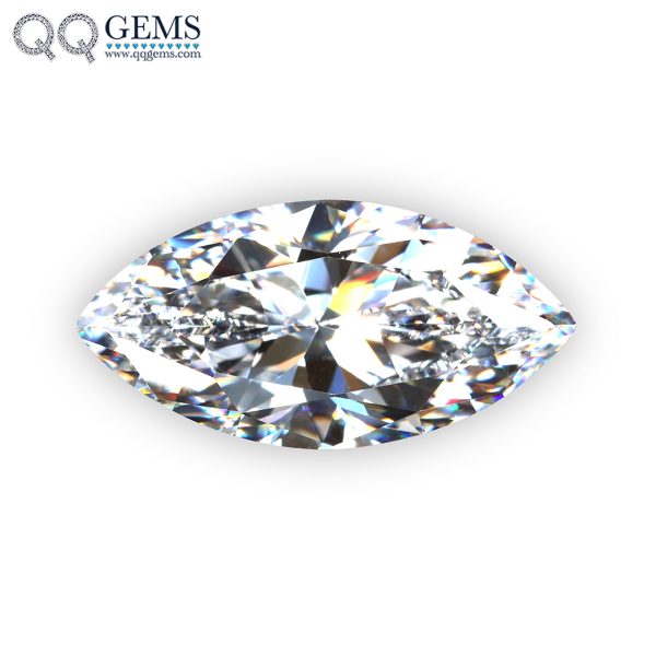 Marquise Machine Cut White Color Cubic Zirconia Loose Gems Synthetic Marquise Shape CZ Stones