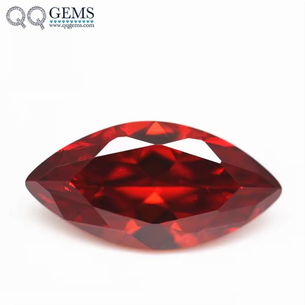Garnet/dark Garnet Marquise Shape Cubic Zirconia Gems Synthetic Marquise Bright Cut CZ Stones