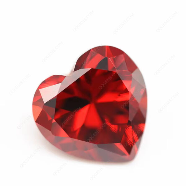 Garnet/dark-garnet Heart Cut Cubic Zirconia Loose Gemstones Synthetic Heart Shape CZ Stone - Image 2