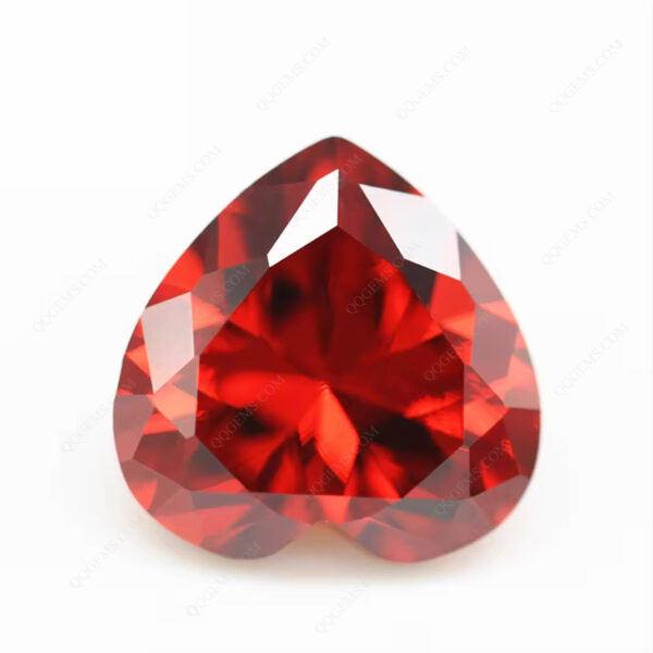 Garnet/dark-garnet Heart Cut Cubic Zirconia Loose Gemstones Synthetic Heart Shape CZ Stone - Image 3