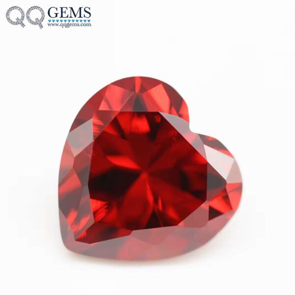 Garnet/dark-garnet Heart Cut Cubic Zirconia Loose Gemstones Synthetic Heart Shape CZ Stone