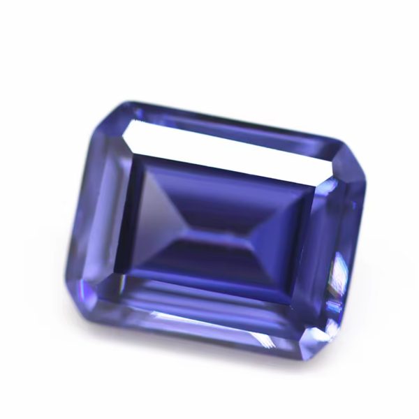 Octagon Shape L-tanzanite/tanzanite Cubic Zirconia Gems Synthetic Emerald Cut CZ Stones - Image 2