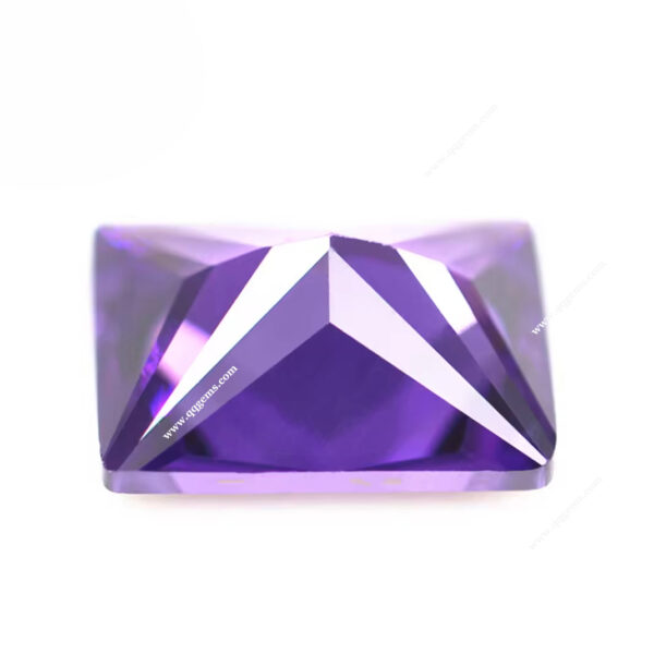Amethyst/D-amethyst baguette Cut Cubic Zirconia Gemstone Artificial Princess Cut baguette Shape CZ Stones - Image 4