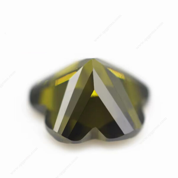 Peridot/dark Peridot Flower Cut Cubic Zirconia Loose Gemstone Synthetic Flower Shape CZ Stones - Image 2