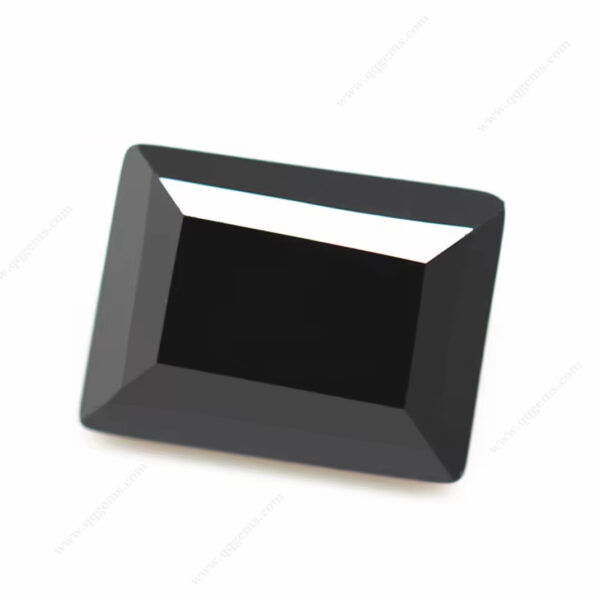 Black baguette Shape Step Cut Cubic Zirconia Gemstones Artificial baguette Step Cut CZ Stones - Image 5