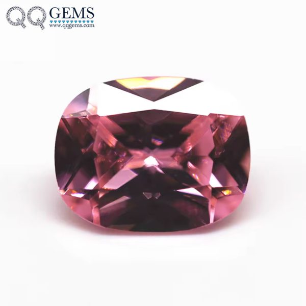 Wuzhou Gems Factory Sale Long Cushion Cut pink Color Cubic Zirconia Loose Gemstones