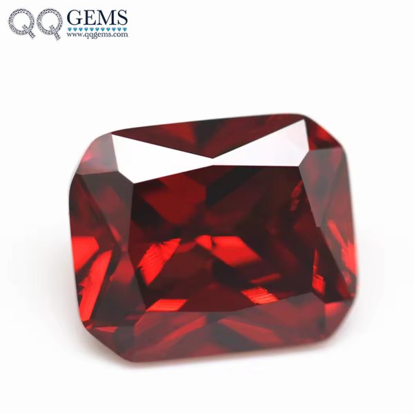 Garnet/D-garnet Cubic Zirconia Gemstones Synthetic Machine Cut Octagon Shape CZ Stones