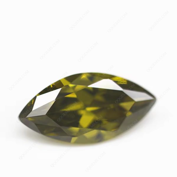 Peridot/D-peridot Marquise Cut Cubic Zirconia Loose Gemstone Synthetic Machine Cut Marquise Shape CZ Stone - Image 2
