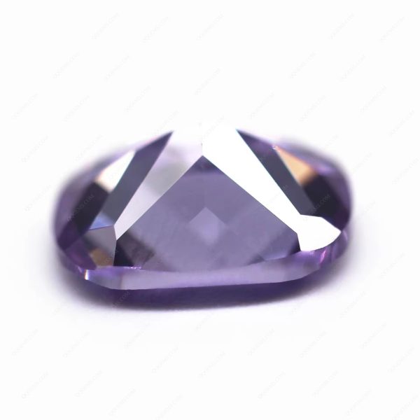 Lavender Color Princess Cut Long Cushion Shape Cubic Zirconia Loose Gemstones - Image 4