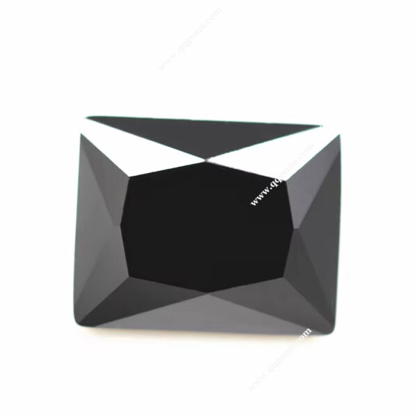 Black Cubic Zirconia Loose Gemstones Synthetic Machine Cut baguette Shape CZ Stones - Image 4