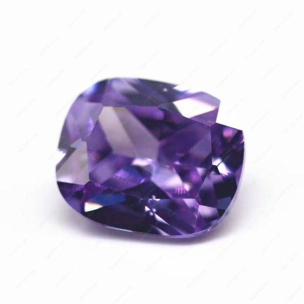 Lavender Color Princess Cut Long Cushion Shape Cubic Zirconia Loose Gemstones - Image 5