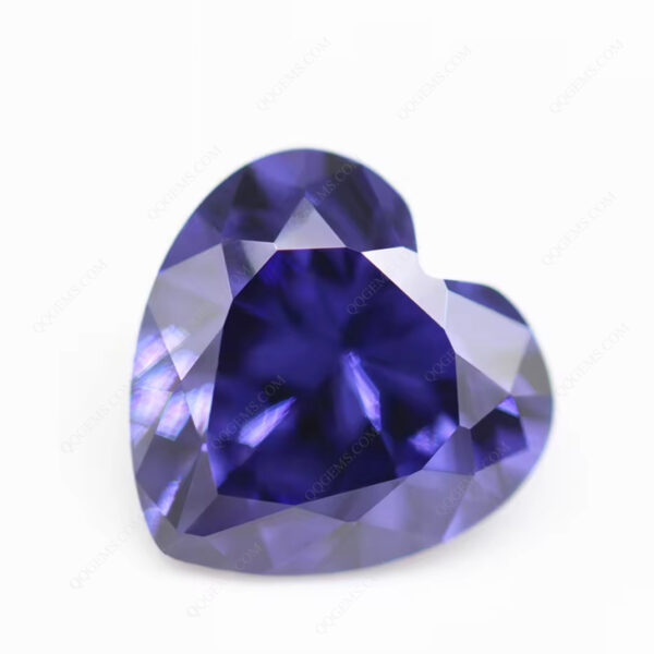 L-rhodolite/rhodolite Heart Cut Cubic Zirconia Gemstone Synthetic Faceted Cut Heart Shape CZ Zirconia Stone - Image 5