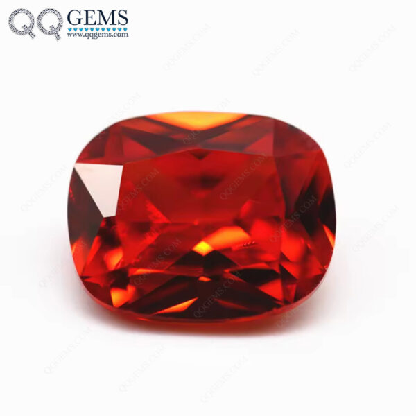 Orange/orange Red Long Cushion Cut Cubic Zirconia Loose Gemstones Synthetic Diamond Cut Long Cushion Shape CZ Stones