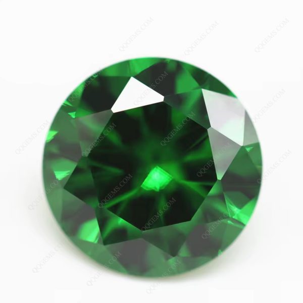 Round Shape Brilliant Cut Light Green/emerald Green 5A Cubic Zirconia Loose Gems - Image 5