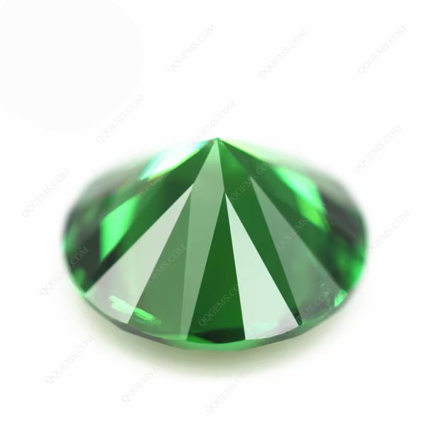 Round Shape Brilliant Cut Light Green/emerald Green 5A Cubic Zirconia Loose Gems - Image 6