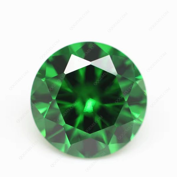 Round Shape Brilliant Cut Light Green/emerald Green 5A Cubic Zirconia Loose Gems - Image 7