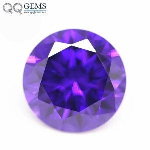 Violet/dark Violet Cubic Zirconia Loose Gemstones Synthetic Violet CZ Stones