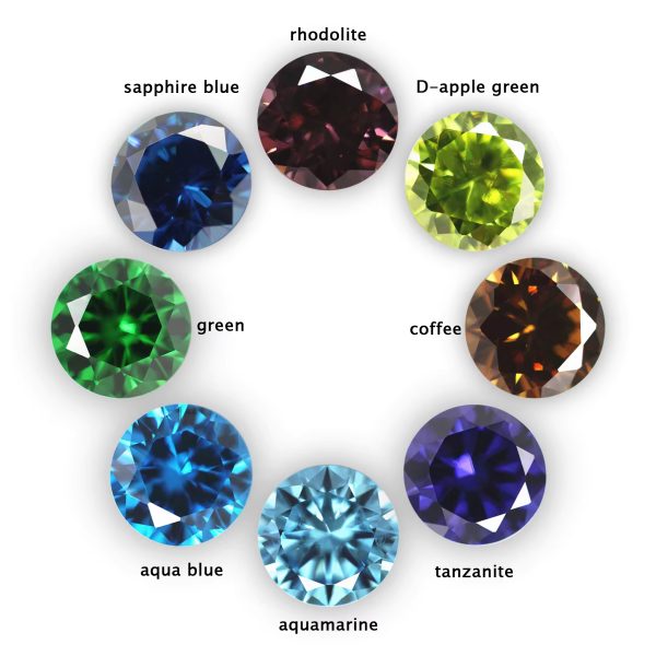 Apple Green/dark apple Green Cubic Zirconia Loose Gems Synthetic CZ Diamond Stones - Image 6