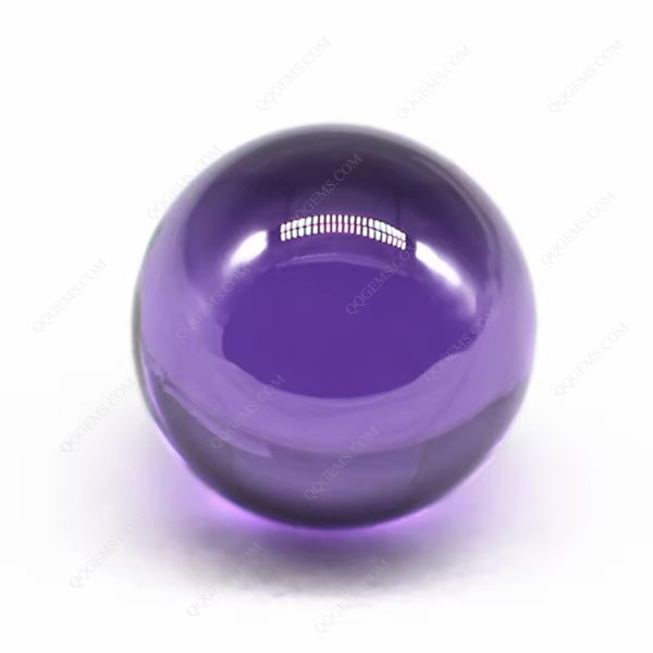 Round Beads Amethyst/dark Amethyst Cubic Zirconia Loose Gems Synthetic Round Ball Shape CZ Stones with Hole - Image 7