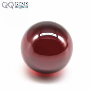 Beads Garnet/dark Garnet Cubic Zirconia Loose Gemstones Synthetic Round Ball Shape CZ Stones
