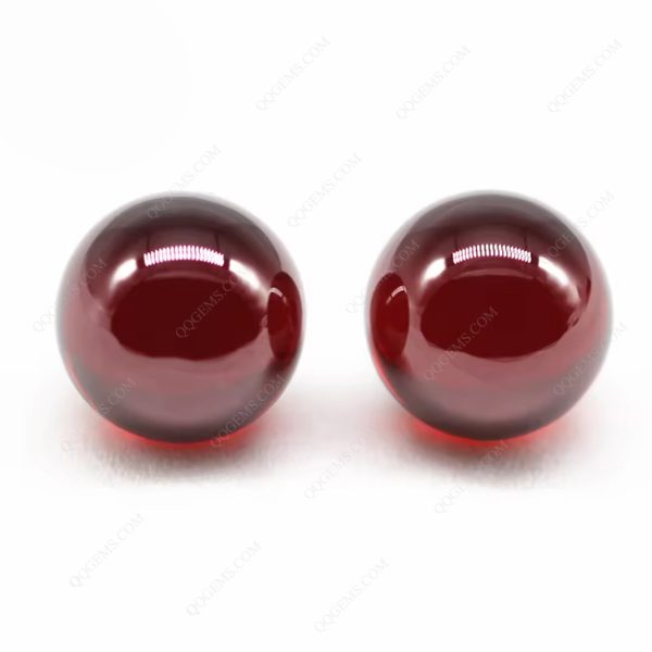 Beads Garnet/dark Garnet Cubic Zirconia Loose Gemstones Synthetic Round Ball Shape CZ Stones - Image 4