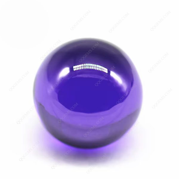 Violet/dark Violet Cubic Zirconia Loose Gemstones Synthetic Round Ball Shape CZ Stones - Image 5
