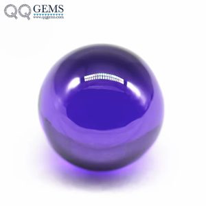 Violet/dark Violet Cubic Zirconia Loose Gemstones Synthetic Round Ball Shape CZ Stones